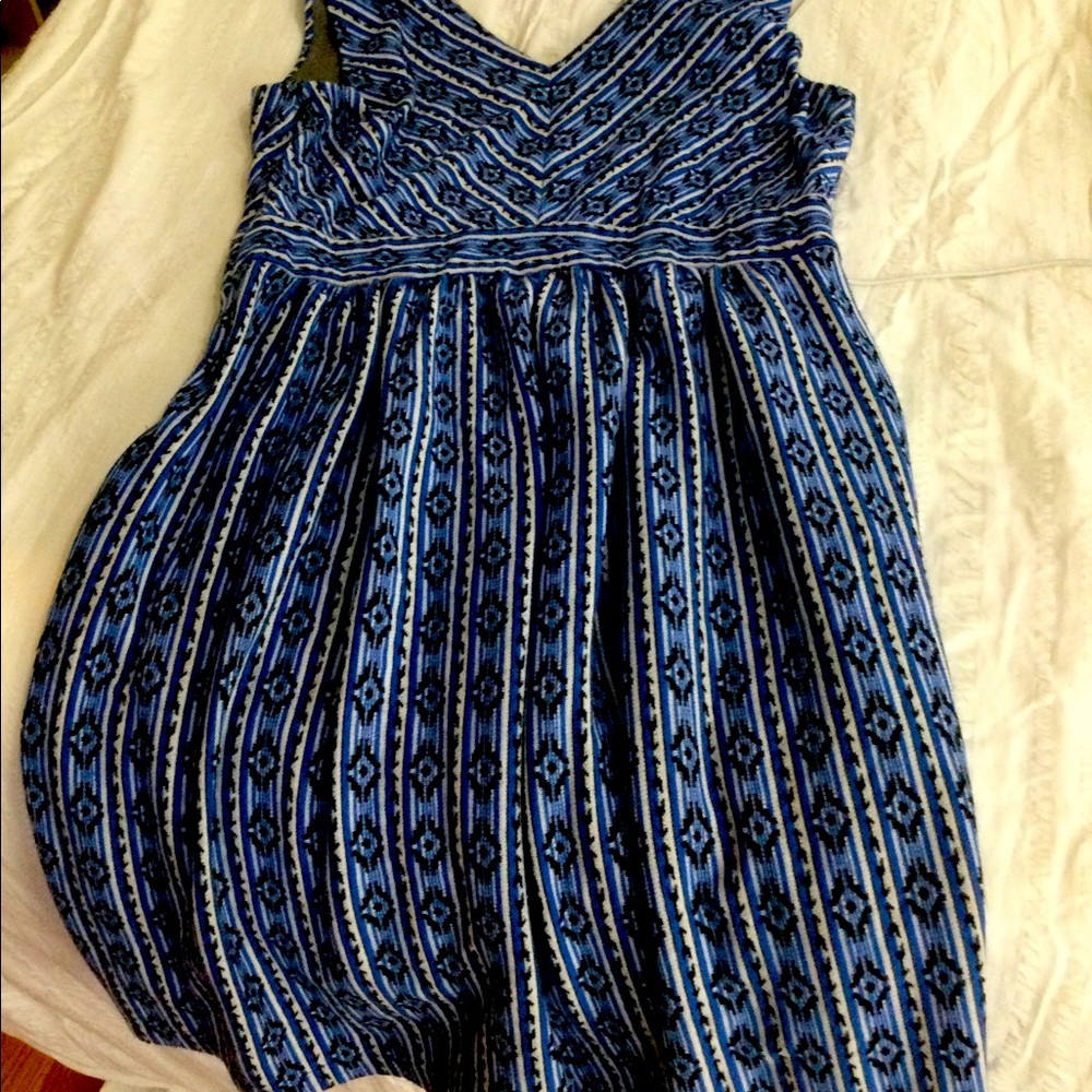 Bohemian Dress Colorful Blue - Anthropologie